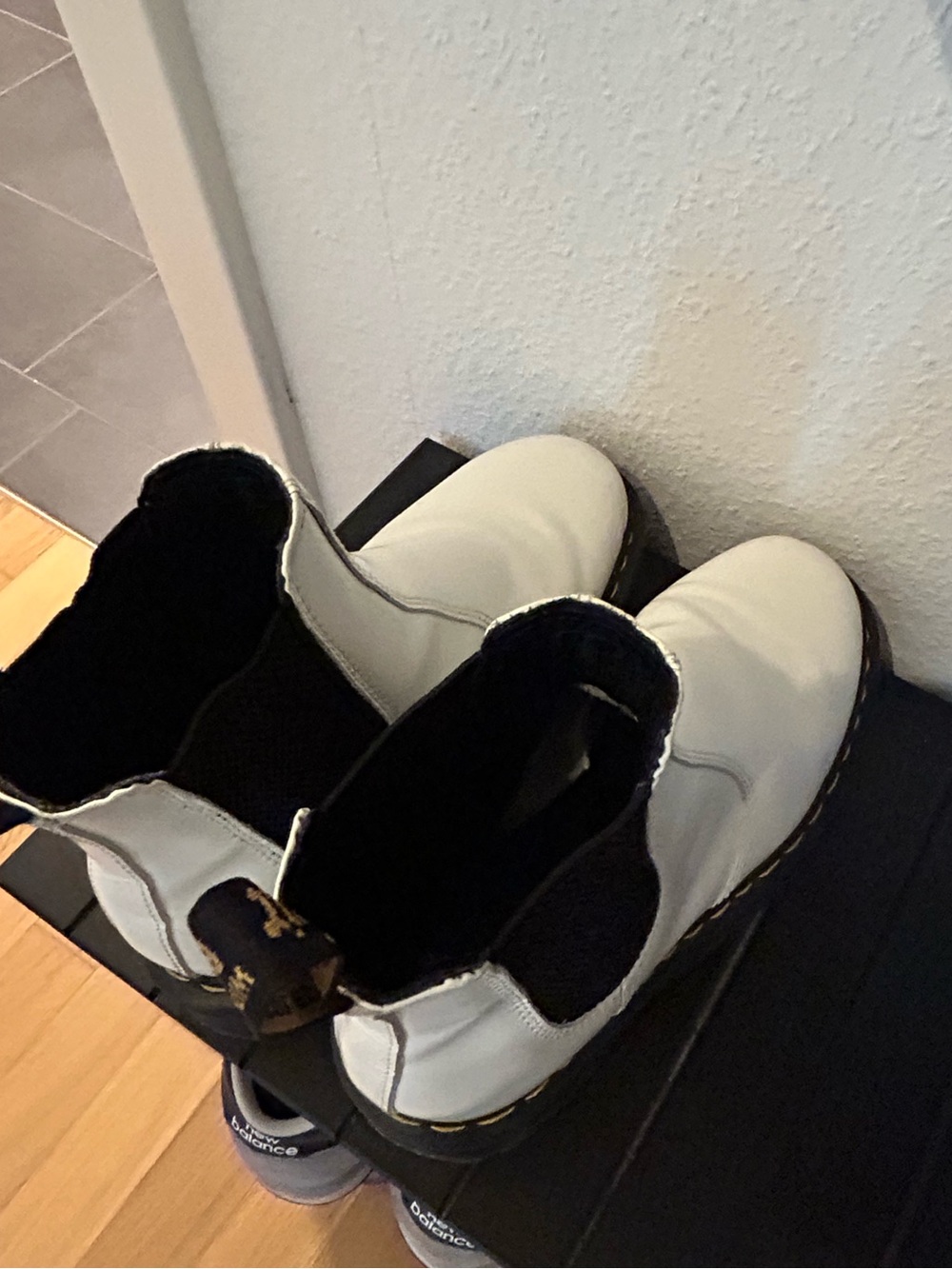 White Platform Pull On Doc Martens